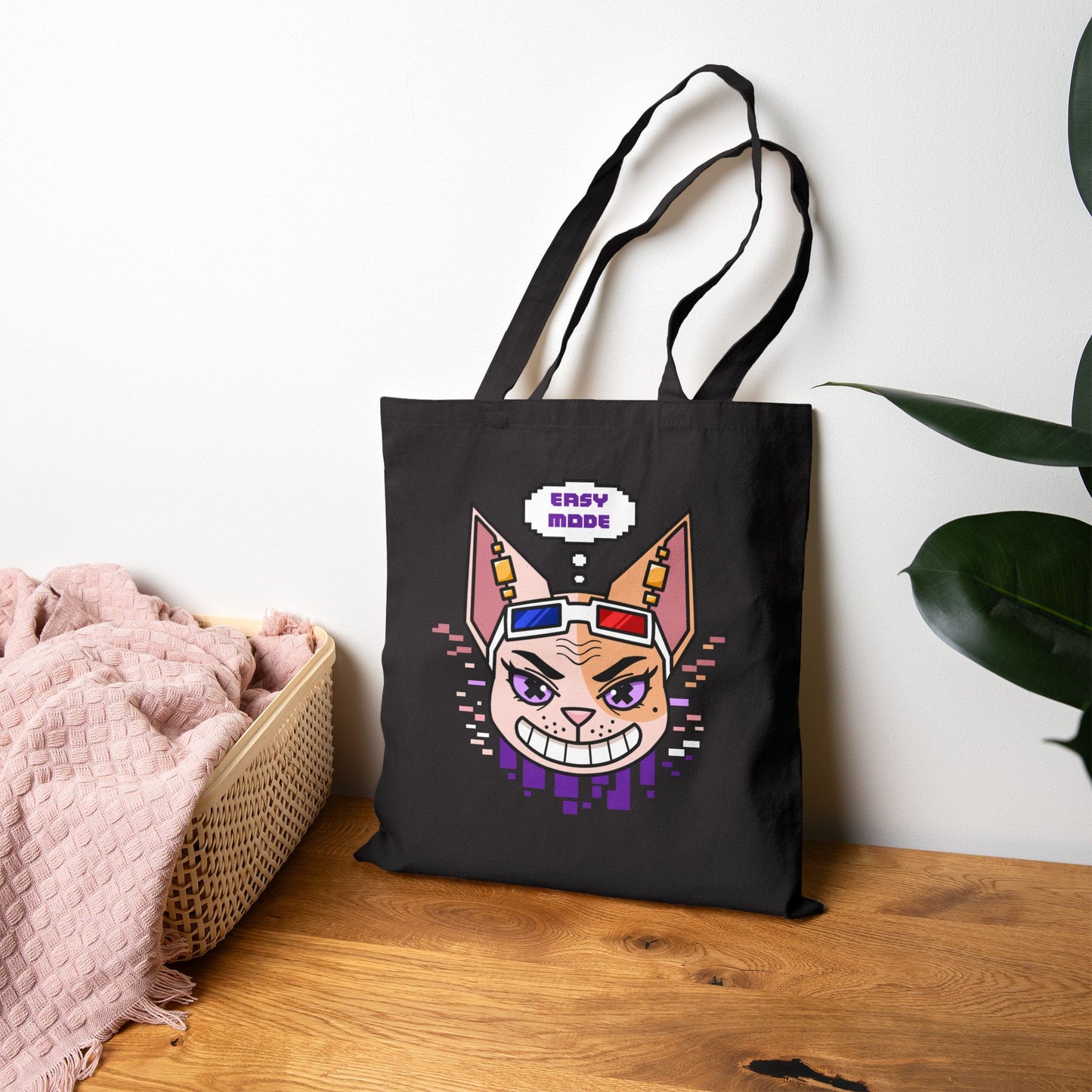 “Easy Mode” Emthirty Gaming Canvas Tote Bag