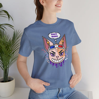 Emthirty “Easy Mode”  Sphynx Cat Gaming Graphic T-Shirt Alternate Colors