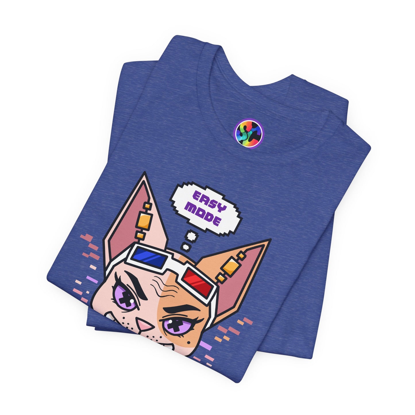 “Easy Mode” Emthirty Sphynx Cat Gaming Graphic T-Shirt