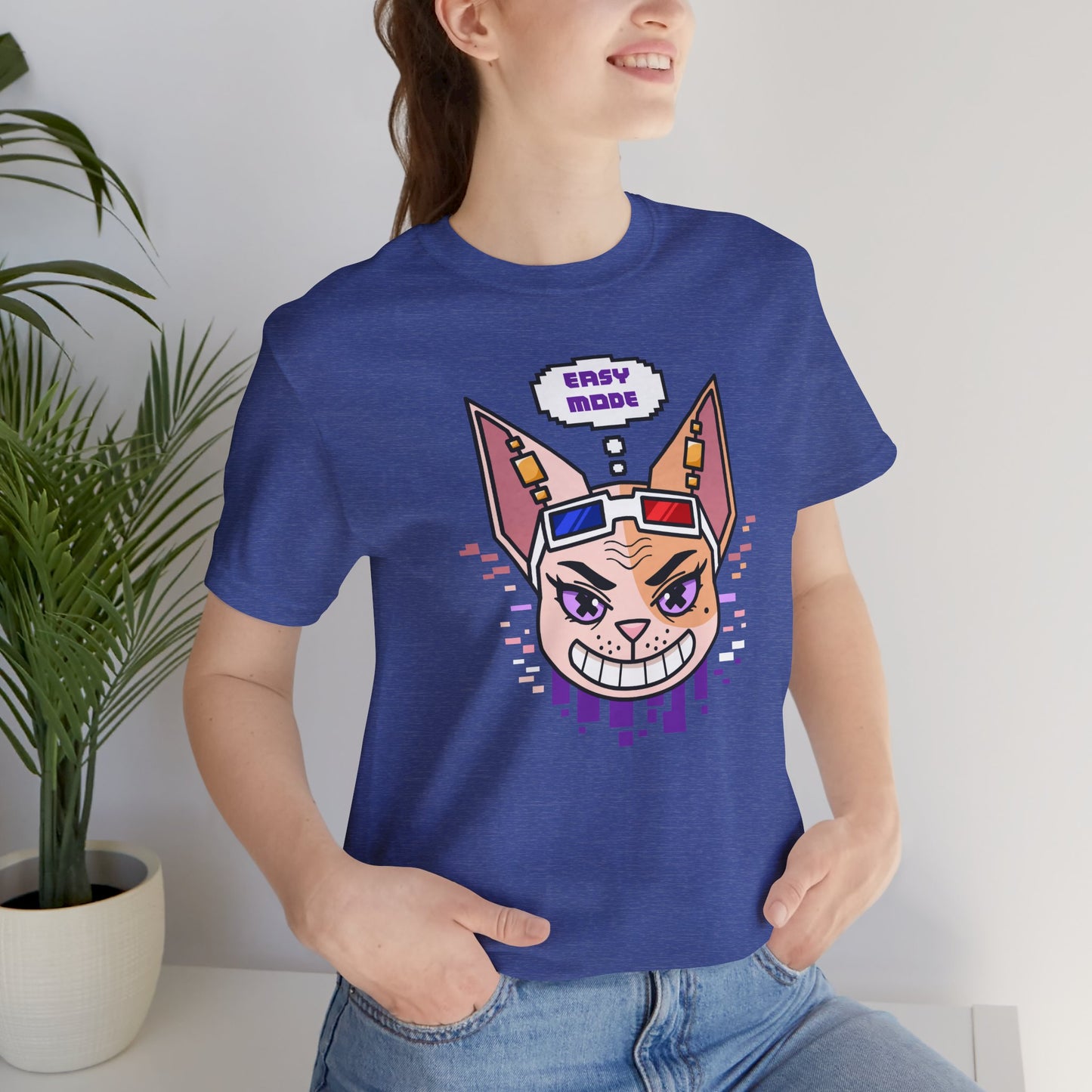 “Easy Mode” Emthirty Sphynx Cat Gaming Graphic T-Shirt