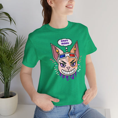 Emthirty “Easy Mode”  Sphynx Cat Gaming Graphic T-Shirt Alternate Colors