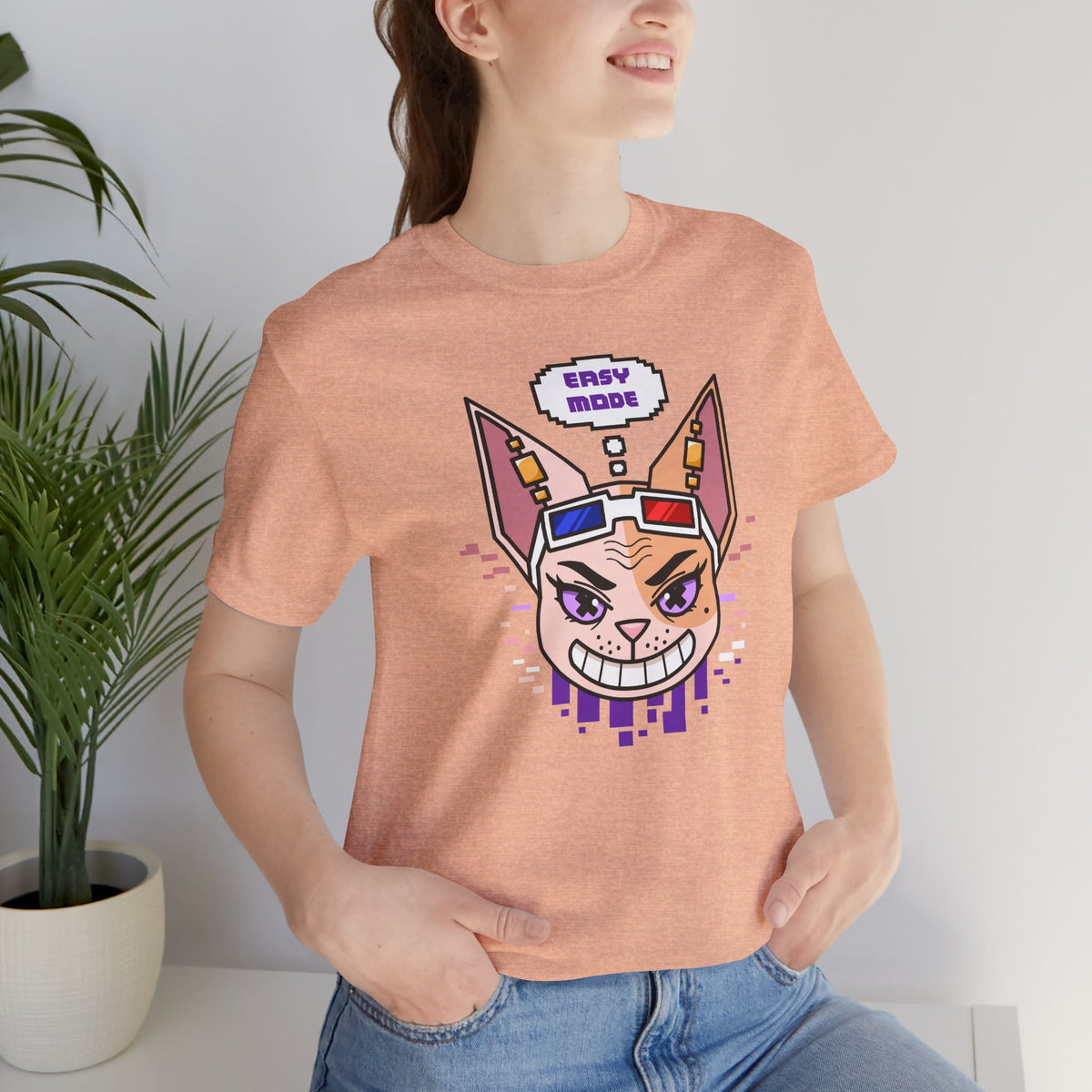 "Easy Mode” Emthirty Sphynx Cat Gaming Graphic T-Shirt Collection