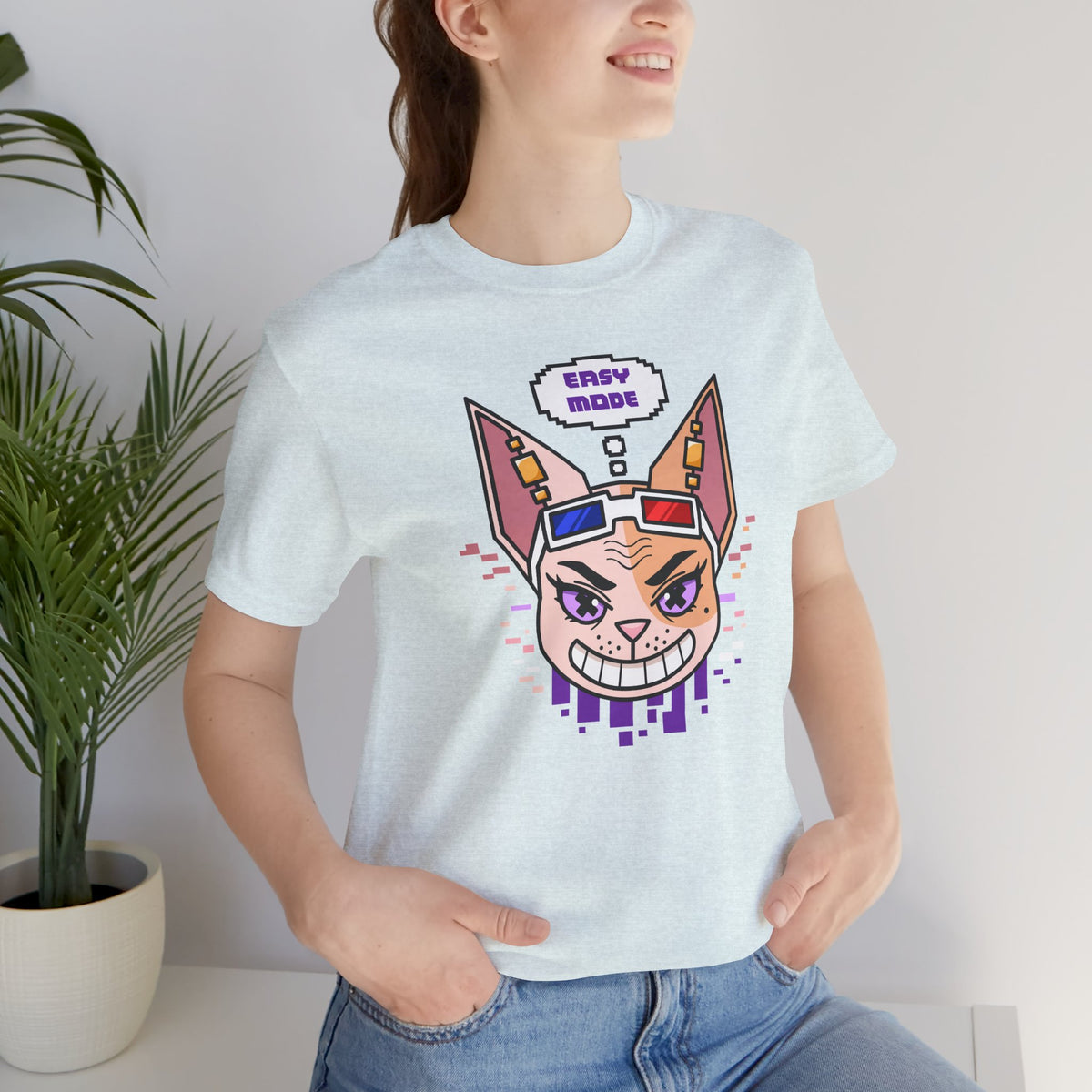 "Easy Mode” Emthirty Sphynx Cat Gaming Graphic T-Shirt Collection