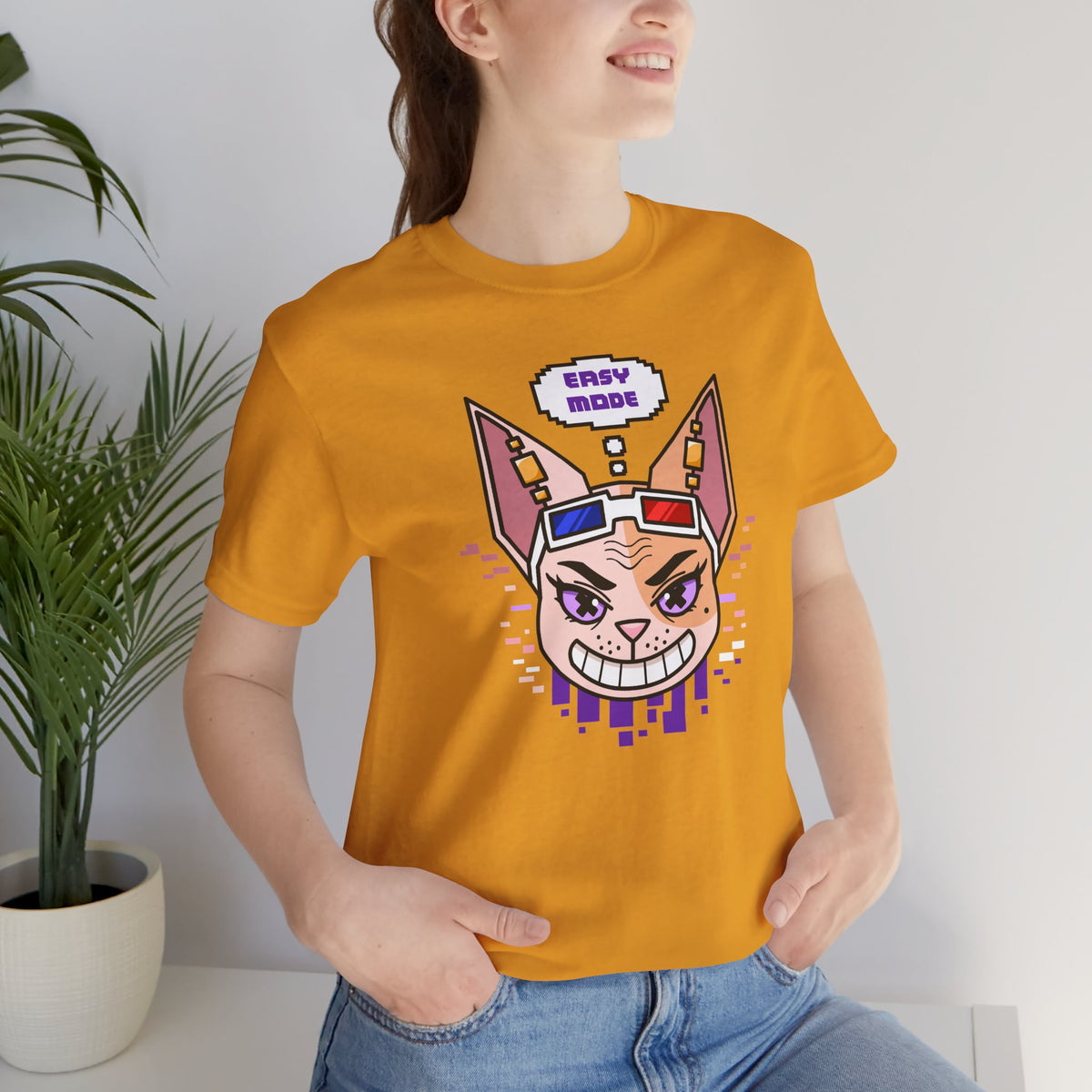 "Easy Mode” Emthirty Sphynx Cat Gaming Graphic T-Shirt Collection